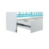 Детская кроватка «Сашенька» с ящиком, цвет белый/голубой