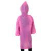 Дождевик детский однотонный розовый, рост 120-160 см
