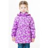 Ветровка для девочки из мембранной ткани на флисе "Сердечки" р.104-122