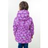 Ветровка для девочки из мембранной ткани на флисе "Сердечки" р.104-122