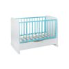Детская кроватка «Сашенька» с ящиком, цвет белый/голубой