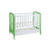 Детская кроватка «Фея 600» на колёсах, с ящиком, цвет белый/лайм