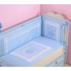 Борт в кроватку (съемный чехол) голубой 77.11