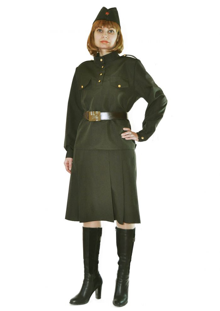 Женская военная форма с юбкой
