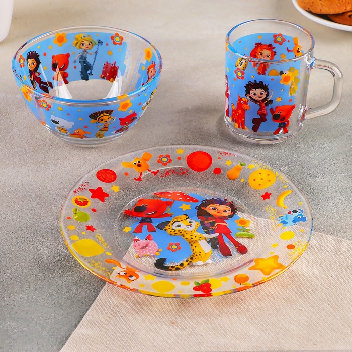 Детский набор посуды 3 предмета. Детский набор посуды. Красивая посуда для детей. Набор детской посуды стекло. Детская посуда для еды.